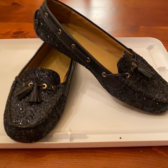 Talbots Shoes - Talbots Easton tassel Loafer blue sparkly sz10 $30